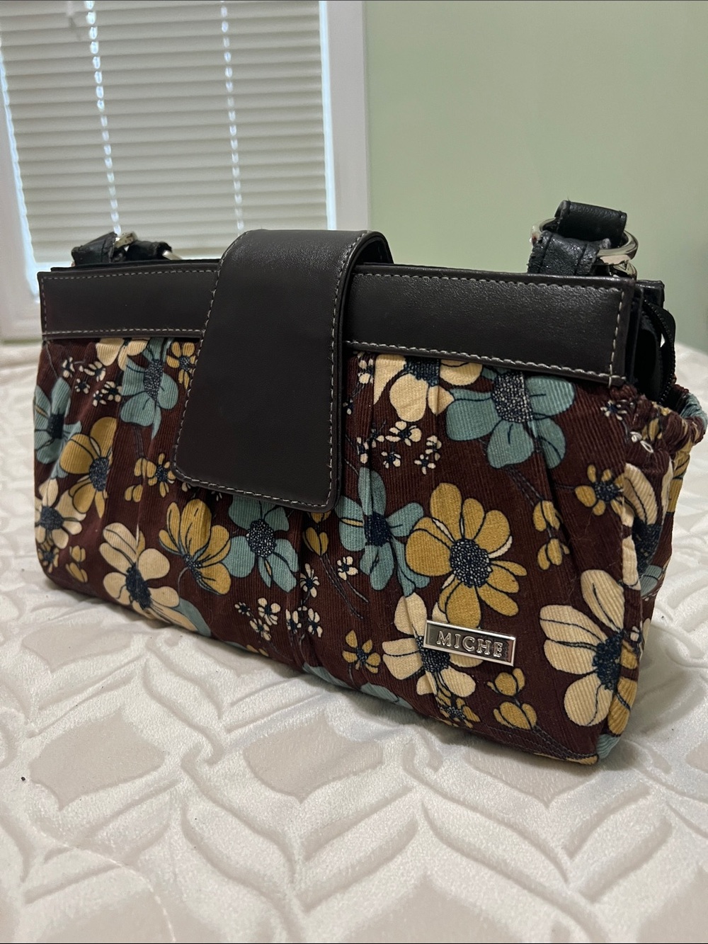 Miche Handbag with Floral Corduroy Shell